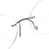 Fuisetaea Round Rimless Frame Reading Glasses for Men Women, +2.50 Titanium Alloy Lightweight Eyeglasses