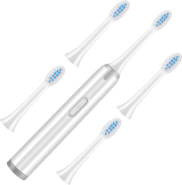 Non-Rechargeable Electric Toothbrush with Soft Brush Heads Cleaning Device Portable Design for
