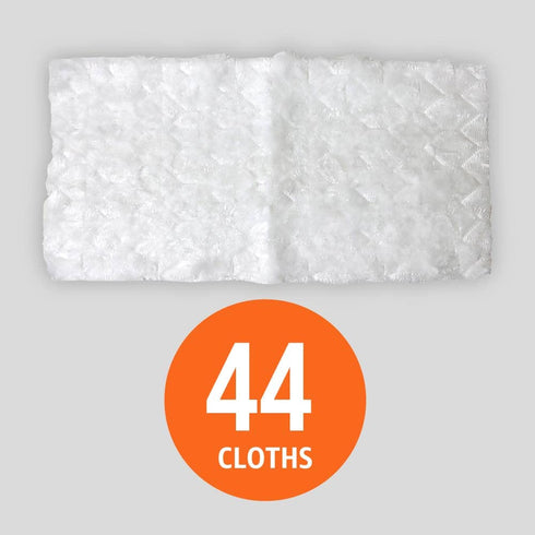 Amazon Basics Quilted Heavy Duty Dry Floor Cloths, 44 Count, White, 11" x 8.7" for Dust and Dirt