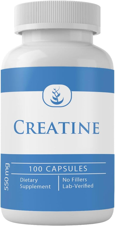 PURE ORIGINAL INGREDIENTS Creatine (100 Capsules) - Always Pure, No Additives or Fillers