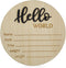 SHUNCHG Baby Announcement Sign, hello world newborn sign, 5.9 Inch Wooden baby name