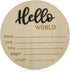 SHUNCHG Baby Announcement Sign, hello world newborn sign, 5.9 Inch Wooden baby name