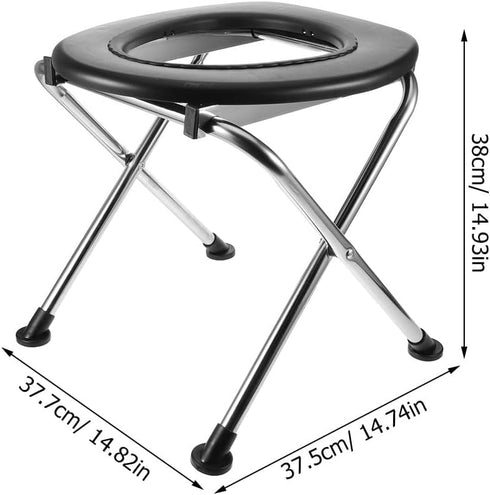 Portable Fold Toilet for Camping, Foldable Toilet, Mobility Potty, Compact for Adults
