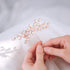 Unicra Bride Wedding Crystal Hair Pins - Bridal Hair Pieces Wedding Accessories for Women and Girls, Pack of 1 (Rose