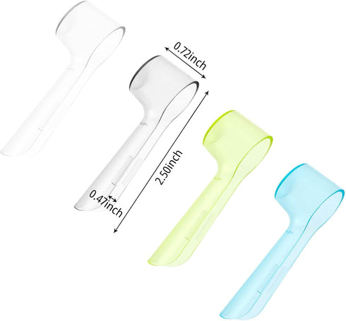 2 Pack Toothbrush Head Covers, Toothbrush Cover Caps Compatible with Oral B Electric Toothbrush Round Heads (White)