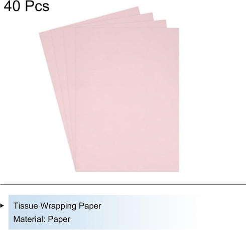 MECCANIXITY 40 Sheets Pink Waterproof Tissue Paper, 20x28 Inch for Florist Bouquet Supplies