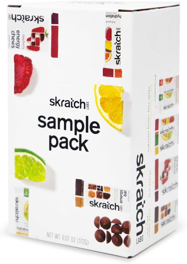 SKRATCH LABS Sample Pack, Sport Hydration Drink Mix, Energy Chews, Recovery Drink Mix, Low Sugar, Gluten Free