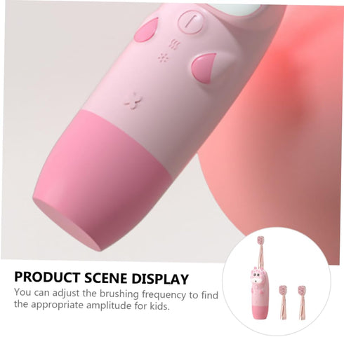 Ipetboom Colorful Cartoon Sonic Electric Toothbrush with Non-Slip Handle and Adjustable Brushing Frequency