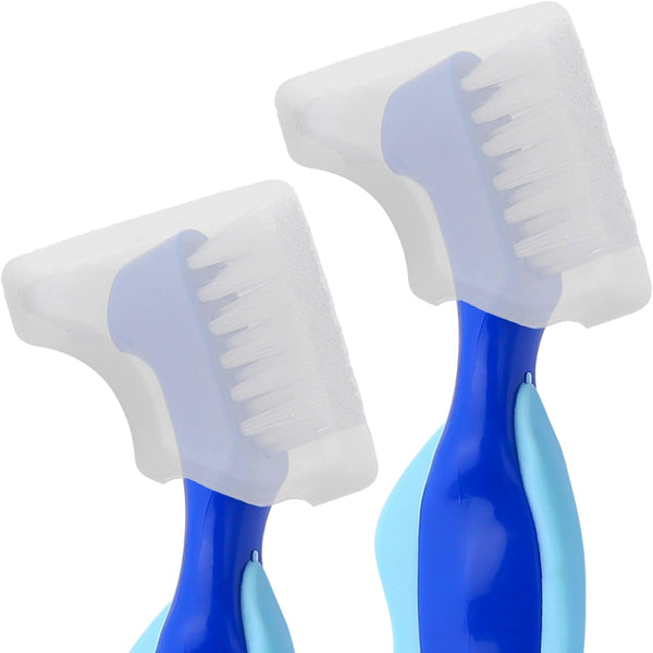 Anbbas Silicone Denture Brush Cover, 2pcs Fit Most Toothbrushes