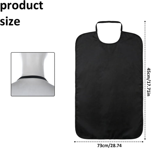Qulkws Adult Bibs for Eating Double Layer Waterproof Reusable Clothing Protector Washable Stretchable Large Bibs