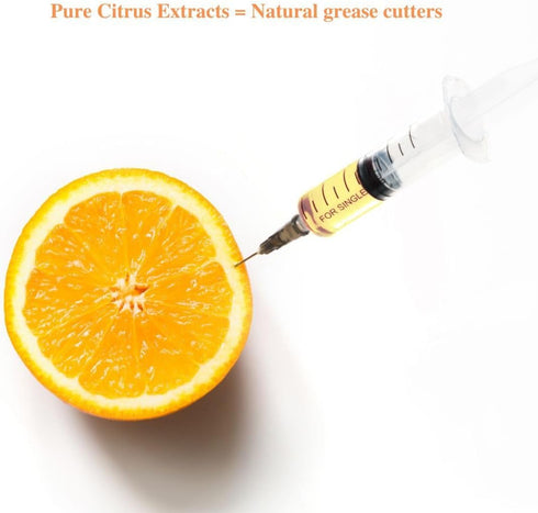 Citrus Sparkle Non-toxic Heavy Duty Degreaser & Cleaner, Pure Citrus Extracts & Natural D-limonene, 24oz Spray + Refill