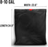 8-10 Gallon Trash Bags, Drawstring, 60 Count Bulk, Black & Unscented Multi-purpose Garbage Bags for Home, Commercial