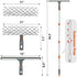 ITTAHO Squeegee for Window Cleaning, 12" Squeegee and 11" Microfiber Scrubber Combo with Extendable Stainless Steel Pole