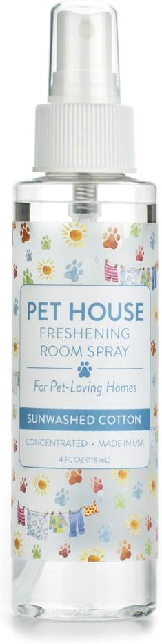 One Fur All Pet Air Freshener - 4 OZ Concentrated Room Spray for Pet Odor, Sunwashed Cotton, Pack of 1