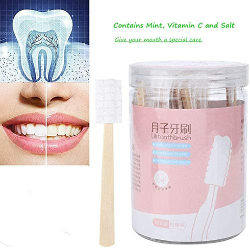 30pcs Mini Disposable Toothbrush - No Toothpaste Needed, Portable Soft Oral Care for Kids, Aged, Maternity, Travel