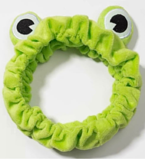 Makeup Headbands for Women - Frog Headband Cute Spa Animal Facial Hair Band for Washing Face, Soft Elastic Skincare