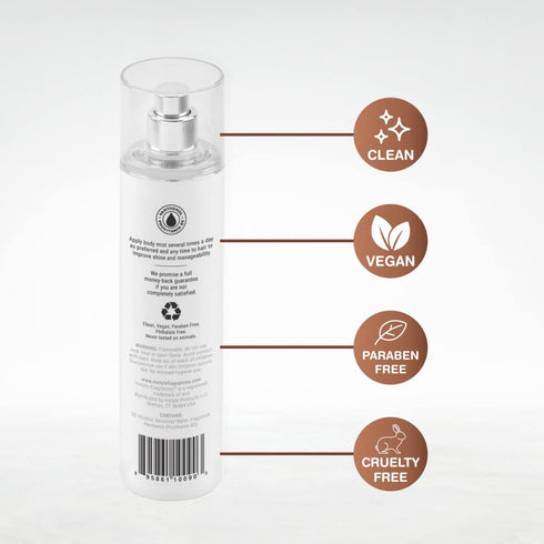 Instyle Fragrances Body & Hair Mist - Caribbean Coconut Scent, Vegan, Paraben Free, 8 Fl Oz Spray Bottle