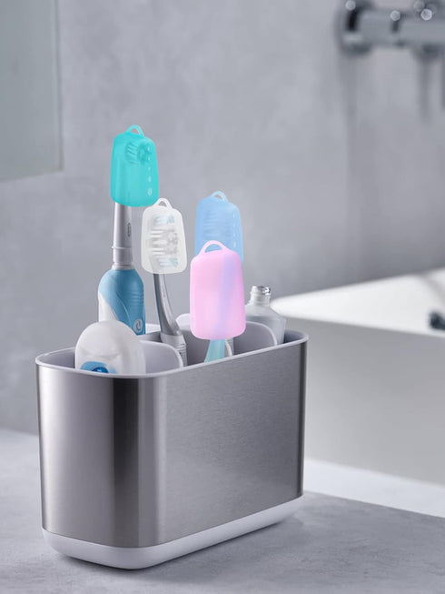 5 Packs Toothbrush Covers, Silicone Caps for Electric & Manual Toothbrush, Travel Essentials