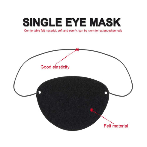 YGDZ Eye Patch, 12pcs Soft Felt Eye Patches for Adults Kids, Adjustable Single Eye Mask for Lazy Eye