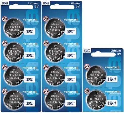 Renata Coin Cell Battery CR2477 Lithium Replaces DL2477 (10 Pcs)