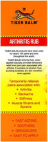 Arthritis Rub by Tiger Balm, 4 oz. – Sore Muscle and Joint Relief Cream, 2 Pack
