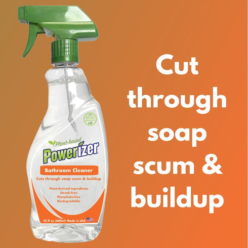 Powerizer Plant Based Bathroom Tile Toilet and Shower Cleaner Spray, 1 Count
