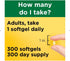 Vitamin D3, 300 Softgels, 1000 IU (25 mcg), Supports Immune Health, Strong Bones, Teeth & Muscle Function, Daily Value