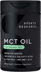 Sports Research Keto MCT Oil Capsules, Keto Fuel for Brain & Body, Derived from Non-GMO Coconuts (240 Softgels)