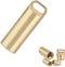 Brass Seals Bottles Keychain, Portable Waterproof Pill Case Key Chain, Mini Canister for Outdoor Camping
