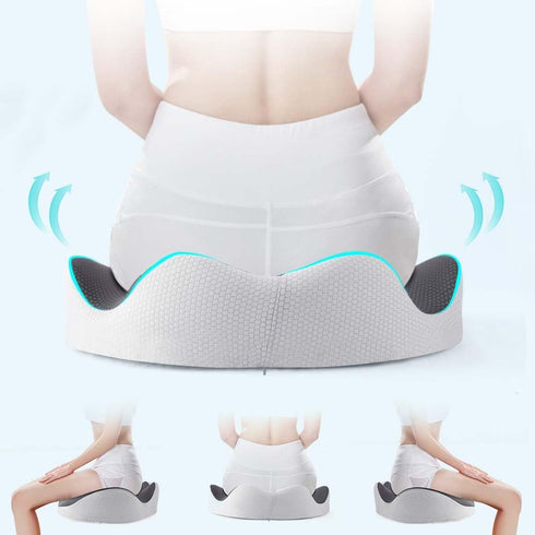 Alliance World Orthopedic Memory Foam Gel Wheelchair Cushion Pressure Relief & Posture Support Seat Pad for Comfort