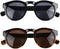 2 Pack Bifocal Reading Sunglasses for Women - Outdoor Reader Glasses in Vintage Round Shape