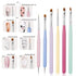 6 PCS Nail Art Brushes Set, Nail Painting Brushes, Nail Art Liner Brushes and Dotting Pens