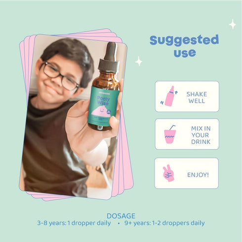 JoySpring Potty Wise Drops – Natural Constipation Relief for Kids & Toddlers – Sugar-Free Vegan Liquid Blend (1 fl oz)