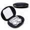 ofone Cute Contact Lens Case, Oval Holder with Removal Tool, Mirror, and Tweezers for Women and Girls (Black)