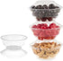 MiniWare Clear Stackable Bowls with Lids (6 Oz.) - Pack of 6 - Perfect for Meal Prep, Snacks & Food Storage, Sleek