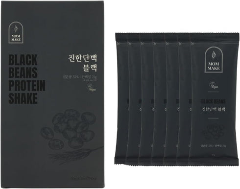 Black Beans Protein Shake Powder - 0.6lb (280g) Black Sesame, 21g Plant Based Protein