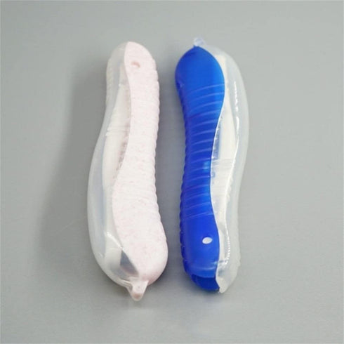 1Pc Blue Folding Travel Toothbrush for Adults, Portable Disposable Soft Toothbrush for Travel, Camping, School
