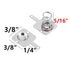 10 Pairs Battery Springs, AAA Battery Negative to Positive Conversion Spring Contact, Nickle Plated 9x9mm