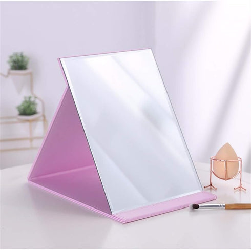 Mirror Large Portable Super HD Mirror Makeup Mirror Multi Stand Angle Hand Free/ Handheld / Tabletop Foldable Mirror 10X7 Inch by Zcooooool