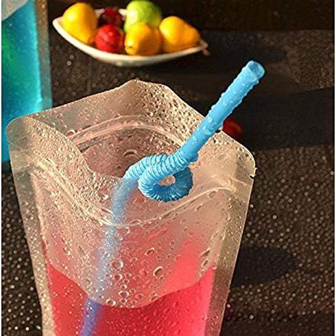 Clear Zipper Stand Up Pouch Bag, 100Pcs 7.0x10.2 Heat Sealable Zip Lock Snack Food Tea Packing Pouches