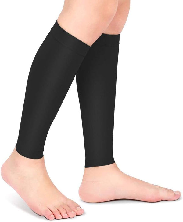 Vbest Life 1 Pair Sports Compression Socks Calf Sleeves for Varicose Vein Pain Relief (XL-Black)