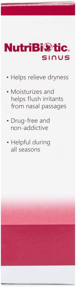 NutriBiotic Nasal Spray, 1 Fl Oz, Nasal Lubricant with Grapefruit Seed Extract, Drug-Free & Non-Medicated