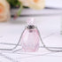 Rose Quartz Essential Oil Diffuser Necklace - Natural Healing Pendant