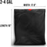 2-4 Gallon Drawstring Trash Bags, 200 Count Bulk Value Pack, Black & Unscented for Home and Business