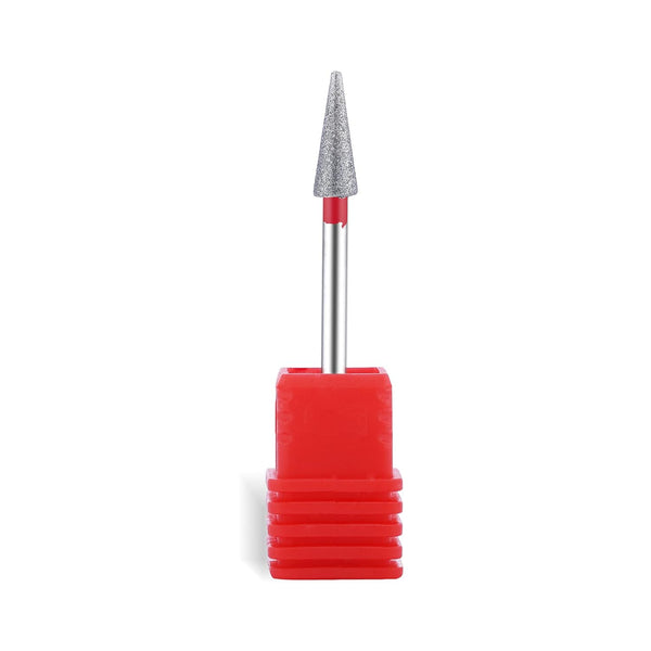 NMKL38 3/32" Tapered Diamond Nail Drill Bit, Rotary Cuticle Clean Burr Nail Art File for Electric Drill Machine, Fine -