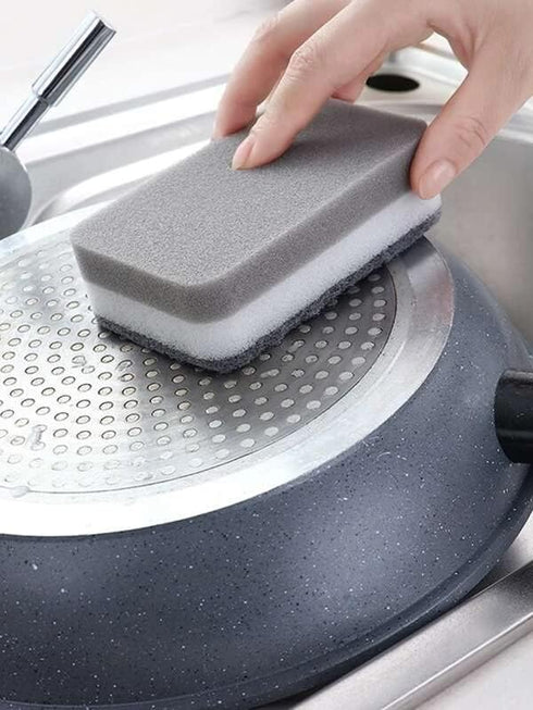 Minimalist Double-Sided Cleaning Sponge for Kitchen (5, 4.21x2.63x1.37) by Generic