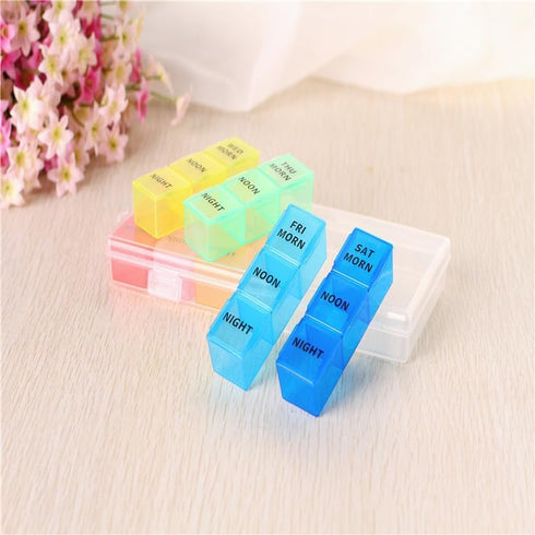 Wopanxye 3 7-Day Weekly Pill Organizer, Times a Day, Pill Box, Portable Travel Prescription Pill Case Dispenser