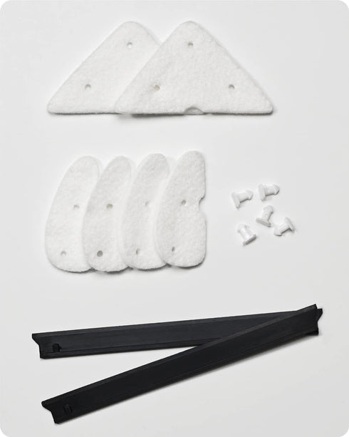 Baffect Adjustable Magnetic Window Cleaner Refill - 10 Sets Replacement Pads and Blades for Triangle Sponge
