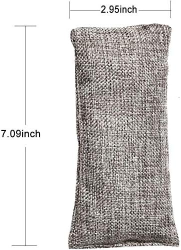12 Packs Natural Air Purifying Bag | Shoe Deodorizer and Odor Eliminator, 100% Natural Activated Bamboo Charcoal