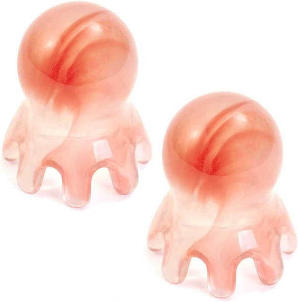 TAHULIK 2 Pack Octopus Head Massager Comb Scalp Massager for Headaches & Stress